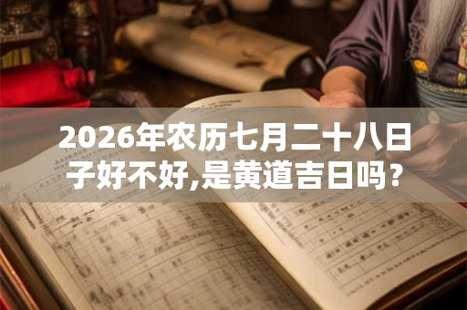 2026年农历七月二十八日子好不好,是黄道吉日吗？