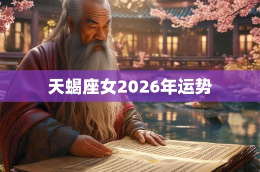 天蝎座女2026年运势