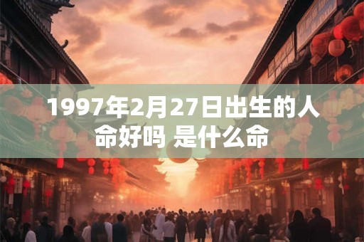 1997年2月27日出生的人命好吗 是什么命
