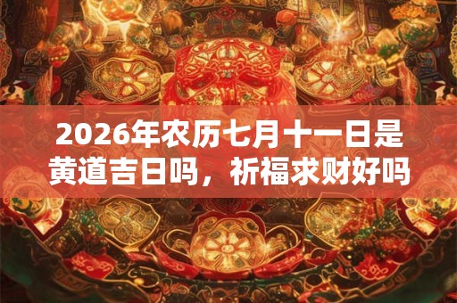 2026年农历七月十一日是黄道吉日吗，祈福求财好吗？