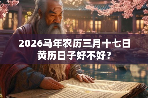 2026马年农历三月十七日黄历日子好不好？