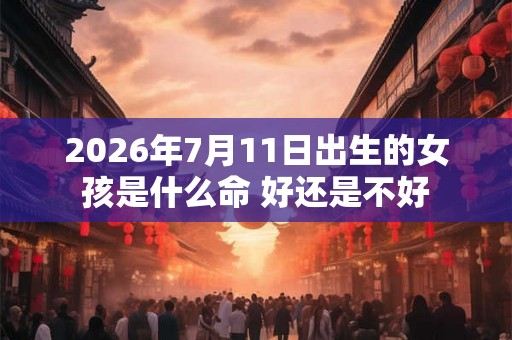 2026年7月11日出生的女孩是什么命 好还是不好