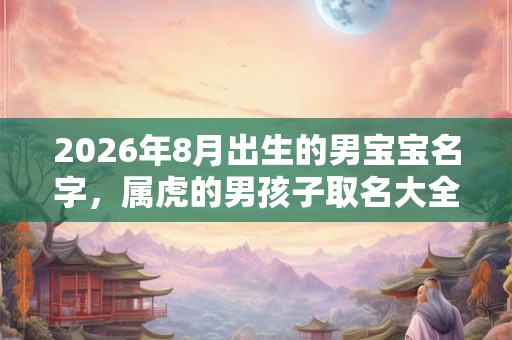2026年8月出生的男宝宝名字，属虎的男孩子取名大全