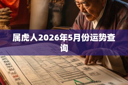 属虎人2026年5月份运势查询