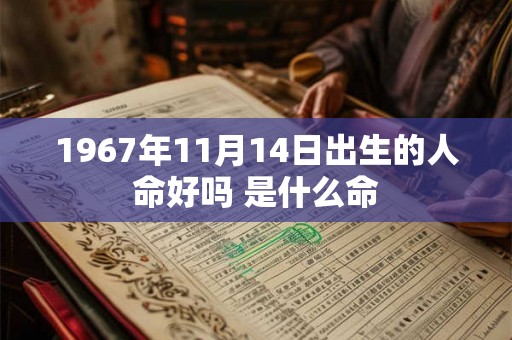 1967年11月14日出生的人命好吗 是什么命 1967年11月14日出生的人命好吗 是什么命