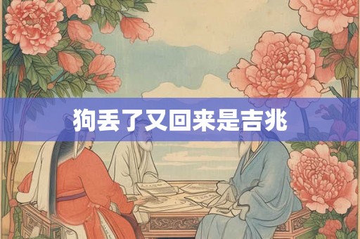狗丢了又回来是吉兆