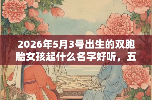 2026年5月3号出生的双胞胎女孩起什么名字好听，五行属什么？