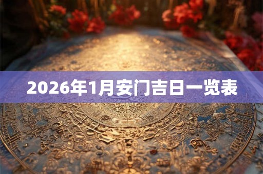 2026年1月安门吉日一览表