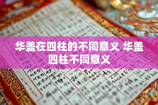 华盖在四柱的不同意义 华盖四柱不同意义 华盖在四柱的不同意义 华盖四柱不同意义