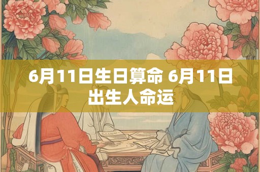6月11日生日算命 6月11日出生人命运