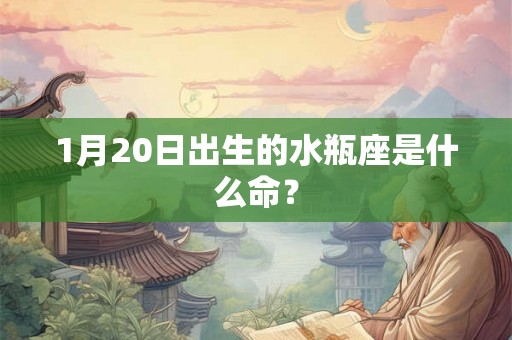 1月20日出生的水瓶座是什么命？