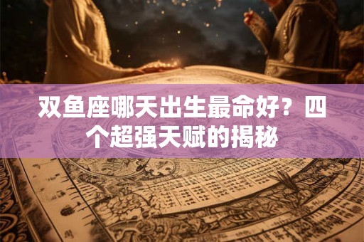 双鱼座哪天出生最命好？四个超强天赋的揭秘
