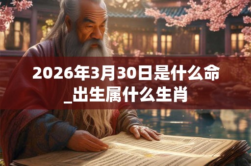 2026年3月30日是什么命_出生属什么生肖