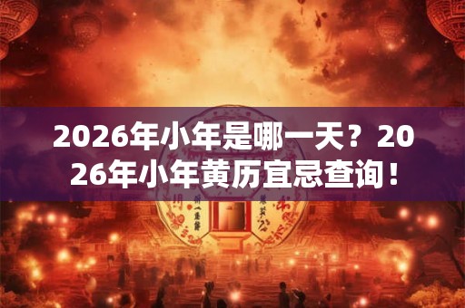 2026年小年是哪一天？2026年小年黄历宜忌查询！