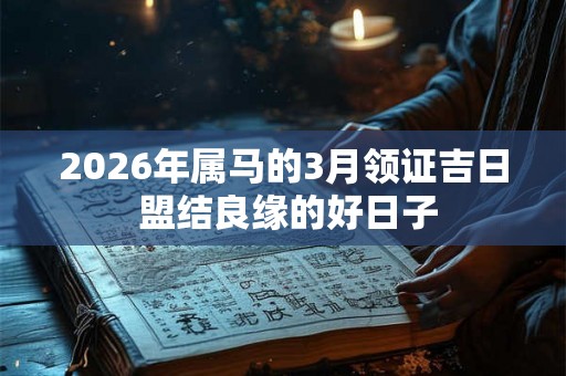 2026年属马的3月领证吉日 盟结良缘的好日子