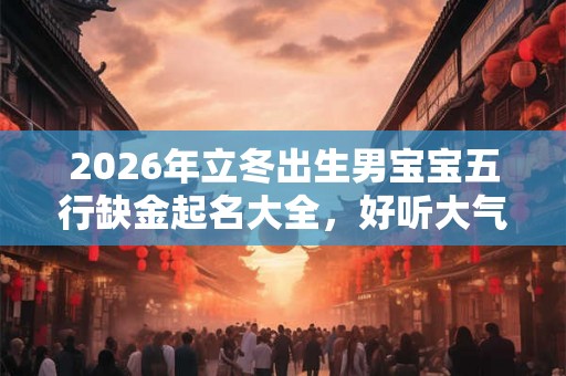 2026年立冬出生男宝宝五行缺金起名大全，好听大气缺金男孩名字
