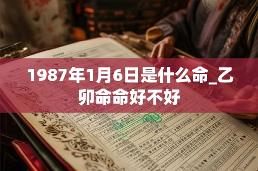 1987年1月6日是什么命_乙卯命命好不好