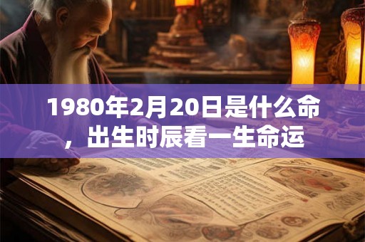 1980年2月20日是什么命，出生时辰看一生命运