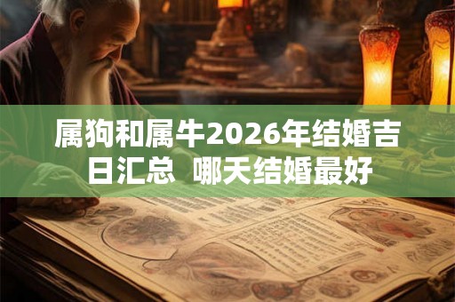 属狗和属牛2026年结婚吉日汇总  哪天结婚最好