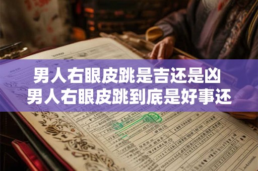 男人右眼皮跳是吉还是凶 男人右眼皮跳到底是好事还是坏事