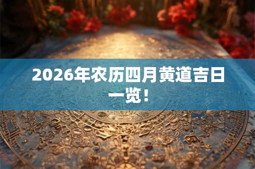 2026年农历四月黄道吉日一览！