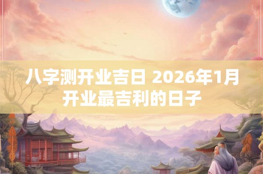 八字测开业吉日 2026年1月开业最吉利的日子 八字测开业吉日 2026年1月开业最吉利的日子