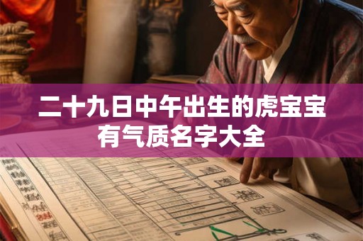 二十九日中午出生的虎宝宝有气质名字大全 二十九日中午出生的虎宝宝有气质名字大全