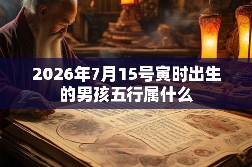 2026年7月15号寅时出生的男孩五行属什么