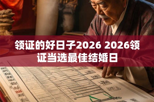 领证的好日子2026 2026领证当选最佳结婚日 领证的好日子2026 2026领证当选最佳结婚日