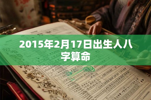2015年2月17日出生人八字算命