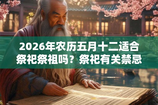 2026年农历五月十二适合祭祀祭祖吗?祭祀有关禁忌 2026年农历五月十二适合祭祀祭祖吗?祭祀有关禁忌