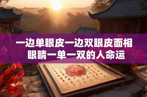 一边单眼皮一边双眼皮面相 眼睛一单一双的人命运 一边单眼皮一边双眼皮面相 眼睛一单一双的人命运