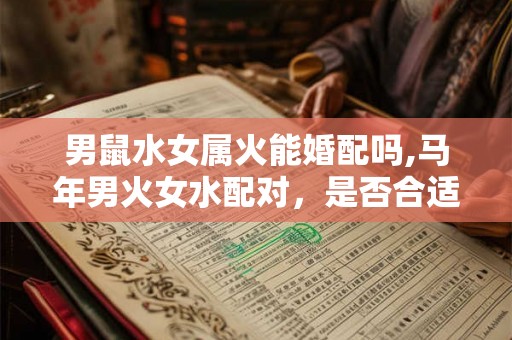 男鼠水女属火能婚配吗,马年男火女水配对，是否合适？
