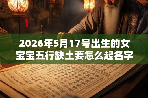 2026年5月17号出生的女宝宝五行缺土要怎么起名字
