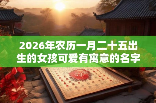 2026年农历一月二十五出生的女孩可爱有寓意的名字推荐 2026年农历一月二十五出生的女孩可爱有寓意的名字推荐