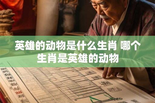 英雄的动物是什么生肖 哪个生肖是英雄的动物