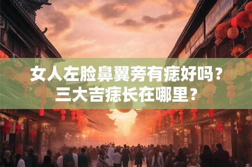 女人左脸鼻翼旁有痣好吗？三大吉痣长在哪里？