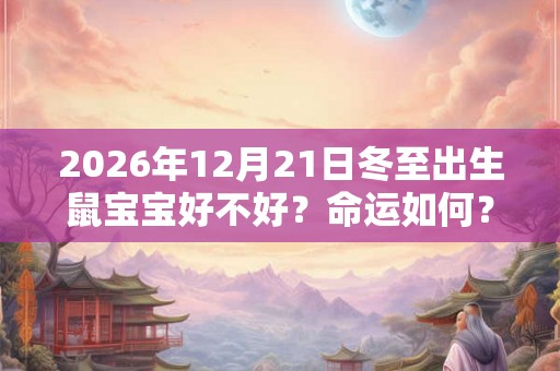2026年12月21日冬至出生鼠宝宝好不好?命运如何? 2026年12月21日冬至出生鼠宝宝好不好?命运如何?