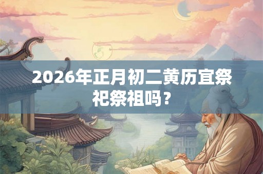 2026年正月初二黄历宜祭祀祭祖吗？