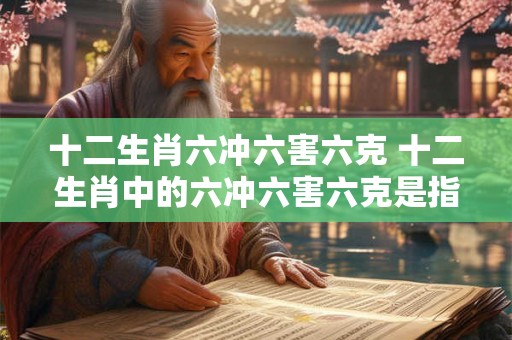 十二生肖六冲六害六克 十二生肖中的六冲六害六克是指什么