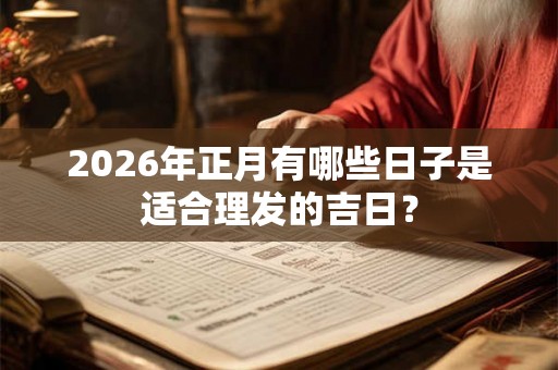 2026年正月有哪些日子是适合理发的吉日? 2026年正月有哪些日子是适合理发的吉日?