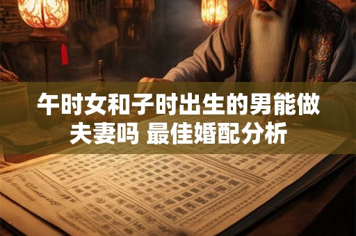 午时女和子时出生的男能做夫妻吗 最佳婚配分析