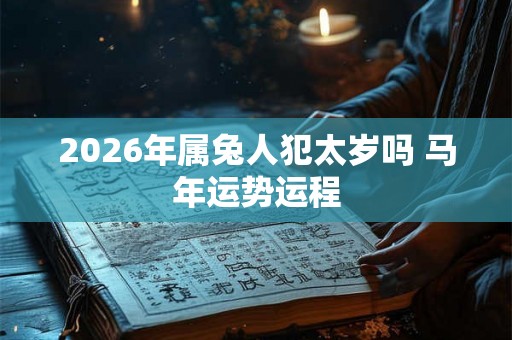 2026年属兔人犯太岁吗 马年运势运程 2026年属兔人犯太岁吗 马年运势运程