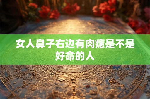 女人鼻子右边有肉痣是不是好命的人