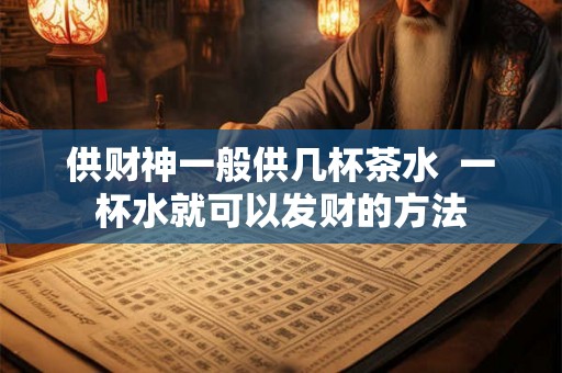 供财神一般供几杯茶水  一杯水就可以发财的方法