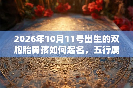 2026年10月11号出生的双胞胎男孩如何起名，五行属什么