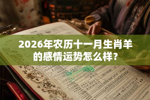 2026年农历十一月生肖羊的感情运势怎么样？