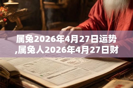 属兔2026年4月27日运势,属兔人2026年4月27日财运,生肖兔2026年4月27日运势