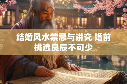 结婚风水禁忌与讲究 婚前挑选良辰不可少