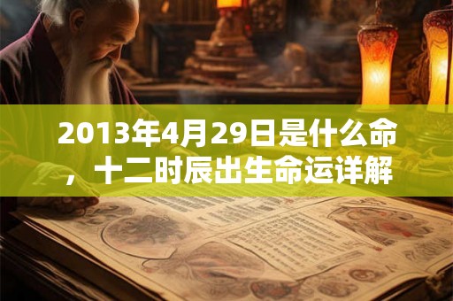 2013年4月29日是什么命，十二时辰出生命运详解